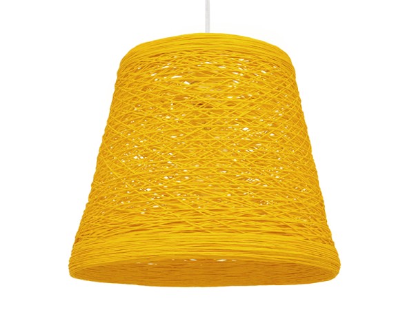 GLOBOSTAR® PLAYROOM 00998 Vintage Κρεμαστό Φωτιστικό Οροφής με Ντουί 1 x E27 AC 220-240V IP20 - Κίτρινο - Μ32 x Π32 x Υ27cm