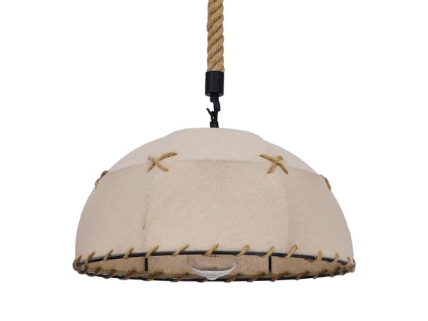 GLOBOSTAR® ANTOINETTE 01028 Vintage Κρεμαστό Φωτιστικό Οροφής με Ντουί 1 x E27 AC 220-240V IP20 - Μπεζ - Μ35 x Π35 x Υ20cm