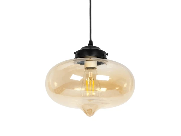 GLOBOSTAR® QUINN 01029 Vintage Κρεμαστό Φωτιστικό Οροφής με Ντουί 1 x E27 AC 220-240V IP20 - Μελί & Μαύρο - Μ26 x Π26 x Υ20cm GLOBOSTAR® QUINN 01029 Vintage Κρεμαστό Φωτιστικό Οροφής με Ντουί 1 x E27 AC 220-240V IP20 - Μελί & Μαύρο - Μ26 x Π26 x Υ20cm