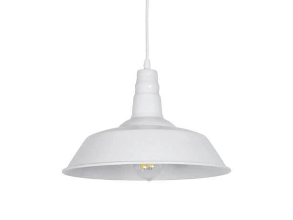 GLOBOSTAR® RAY 01043 Vintage Κρεμαστό Φωτιστικό Οροφής με Ντουί 1 x E27 AC 220-240V IP20 - Λευκό - Μ36 x Π36 x Υ25cm