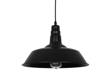 GLOBOSTAR® RAY 01049 Vintage Κρεμαστό Φωτιστικό Οροφής με Ντουί 1 x E27 AC 220-240V IP20 - Μαύρο - Μ36 x Π36 x Υ25cm