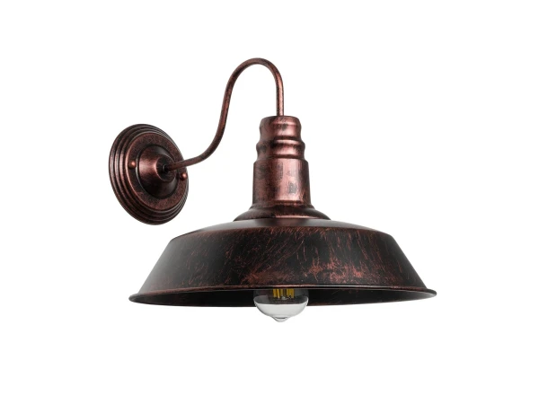 GLOBOSTAR® RAY 01052 Vintage Φωτιστικό Τοίχου - Απλίκα με Ντουί 1 x E27 AC 220-240V IP20 - Χάλκινο Εφέ Σκουριάς - Μ35 x Π40 x Υ32cm GLOBOSTAR® RAY 01052 Vintage Φωτιστικό Τοίχου - Απλίκα με Ντουί 1 x E27 AC 220-240V IP20 - Χάλκινο Εφέ Σκουριάς - Μ35 x Π40 x Υ32cm