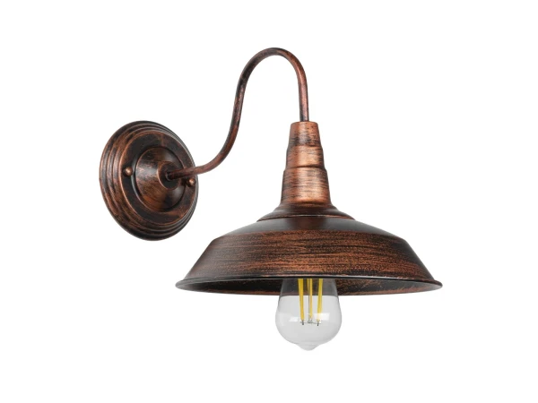 GLOBOSTAR® RAY 01067 Vintage Φωτιστικό Τοίχου - Απλίκα με Ντουί 1 x E27 AC 220-240V IP20 - Χάλκινο Εφέ Σκουριάς - Μ26 x Π36 x Υ28cm GLOBOSTAR® RAY 01067 Vintage Φωτιστικό Τοίχου - Απλίκα με Ντουί 1 x E27 AC 220-240V IP20 - Χάλκινο Εφέ Σκουριάς - Μ26 x Π36 x Υ28cm