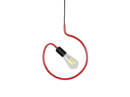 GLOBOSTAR® LIBBY 01095-1 Παιδικό Κρεμαστό Φωτιστικό Οροφής με Ντουί 1 x E27 AC 220-240V IP20 - Κόκκινο - Μ28 x Π4 x Υ34cm