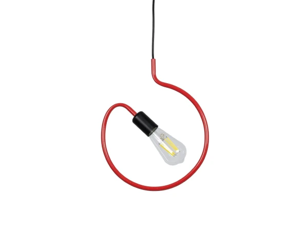 GLOBOSTAR® LIBBY 01095-1 Παιδικό Κρεμαστό Φωτιστικό Οροφής με Ντουί 1 x E27 AC 220-240V IP20 - Κόκκινο - Μ28 x Π4 x Υ34cm