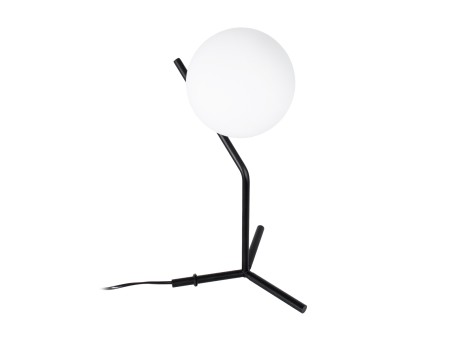 GLOBOSTAR® ELFIS 01100 Μοντέρνο Επιτραπέζιο Φωτιστικό Πορτατίφ με Ντουί 1 x E27 AC 220-240V IP20 - Μαύρο & Λευκό - Μ22 x Π27 x Υ41cm