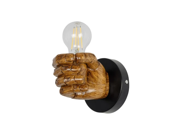 GLOBOSTAR® FIST 01138 Μοντέρνο Φωτιστικό Τοίχου - Απλίκα με Ντουί 1 x E27 AC 220-240V IP20 - Καφέ - Μ15 x Π12 x Υ12cm GLOBOSTAR® FIST 01138 Μοντέρνο Φωτιστικό Τοίχου - Απλίκα με Ντουί 1 x E27 AC 220-240V IP20 - Καφέ - Μ15 x Π12 x Υ12cm