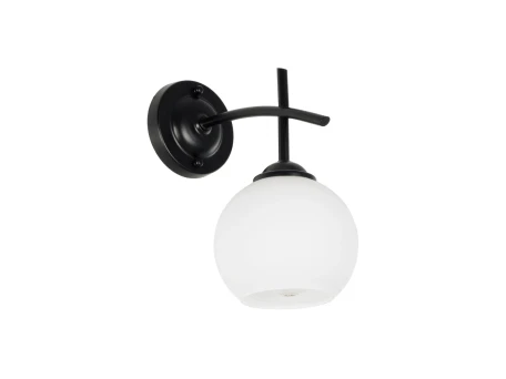 GLOBOSTAR® ISEN 01157 Μοντέρνο Φωτιστικό Τοίχου - Απλίκα με Ντουί 1 x E27 AC 220-240V IP20 - Μαύρο & Λευκό - Μ24 x Π15 x Υ27cm