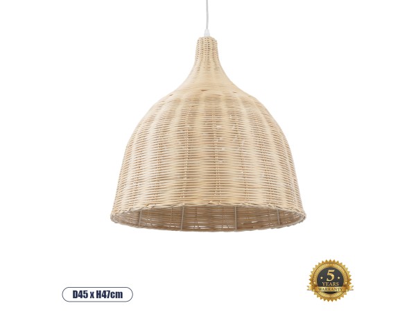 GLOBOSTAR® BAHAMAS 01203 Boho Κρεμαστό Φωτιστικό Οροφής με Ντουί 1 x E27 AC 220-240V IP20 - Μπεζ - Μ45 x Π45 x Υ47cm GLOBOSTAR® BAHAMAS 01203 Boho Κρεμαστό Φωτιστικό Οροφής με Ντουί 1 x E27 AC 220-240V IP20 - Μπεζ - Μ45 x Π45 x Υ47cm