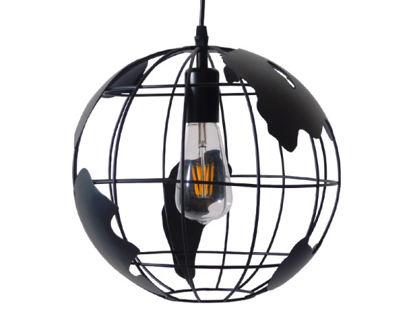 GLOBOSTAR® EARTH 01205 Vintage Κρεμαστό Φωτιστικό Οροφής με Ντουί 1 x E27 AC 220-240V IP20 - Μαύρο - Μ30 x Π30 x Υ30cm GLOBOSTAR® EARTH 01205 Vintage Κρεμαστό Φωτιστικό Οροφής με Ντουί 1 x E27 AC 220-240V IP20 - Μαύρο - Μ30 x Π30 x Υ30cm