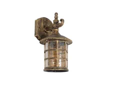 GLOBOSTAR® PHAROS 01228 Vintage Φωτιστικό Τοίχου - Απλίκα με Ντουί 1 x E27 AC 220-240V IP20 - Μπρούτζινο Εφέ Σκουριάς - Μ17 x Π19 x Υ29cm