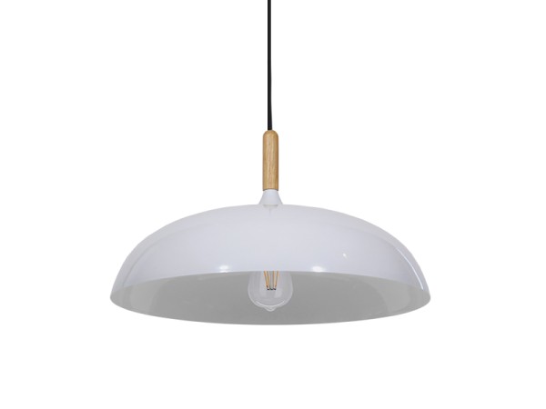 GLOBOSTAR® VALLETE 01256 Μοντέρνο Κρεμαστό Φωτιστικό Οροφής με Ντουί 1 x E27 AC 220-240V IP20 - Λευκό & Μπεζ - Μ45 x Π45 x Υ27cm