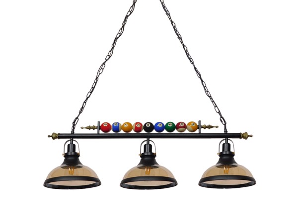 GLOBOSTAR® BILLIARD SERIES 01280 Vintage Κρεμαστό Φωτιστικό Οροφής με Ντουί 3 x E27 AC 220-240V IP20 - Μαύρο & Μελί - Μ96 x Π25 x Υ30cm GLOBOSTAR® BILLIARD SERIES 01280 Vintage Κρεμαστό Φωτιστικό Οροφής με Ντουί 3 x E27 AC 220-240V IP20 - Μαύρο & Μελί - Μ96 x Π25 x Υ30cm