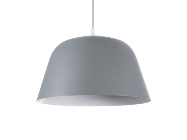 GLOBOSTAR® UPVALE 01282 Μοντέρνο Κρεμαστό Φωτιστικό Οροφής με Ντουί 1 x E27 AC 220-240V IP20 - Γκρι & Λευκό - Μ40 x Π40 x Υ24cm