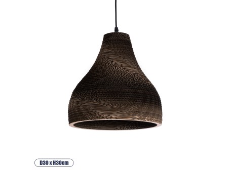 GLOBOSTAR® SANTORINI 01292 Boho Κρεμαστό Φωτιστικό Οροφής με Ντουί 1 x E27 AC 220-240V IP20 - Καφέ - Μ30 x Π30 x Y30cm