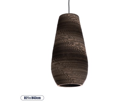 GLOBOSTAR® SANTORINI 01294 Boho Κρεμαστό Φωτιστικό Οροφής με Ντουί 1 x E27 AC 220-240V IP20 - Καφέ - Μ21 x Π21 x Y43cm