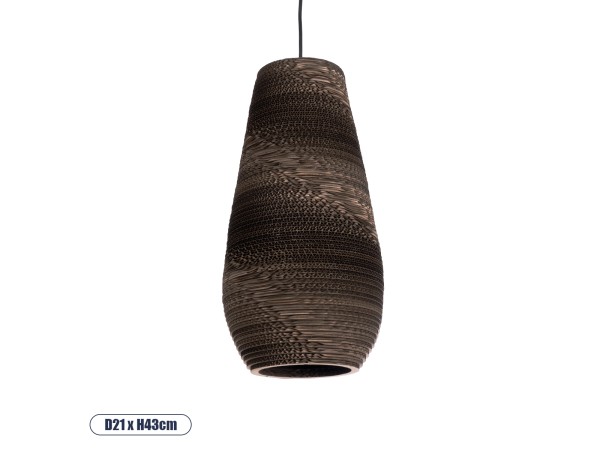 GLOBOSTAR® SANTORINI 01294 Boho Κρεμαστό Φωτιστικό Οροφής με Ντουί 1 x E27 AC 220-240V IP20 - Καφέ - Μ21 x Π21 x Y43cm