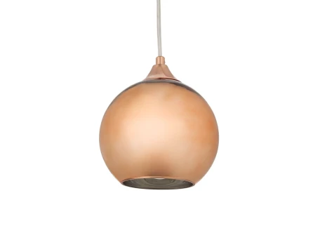 GLOBOSTAR® CANDELA 01309 Μοντέρνο Κρεμαστό Φωτιστικό Οροφής με Ντουί 1 x E27 AC 220-240V IP20 - Χάλκινο - Μ15 x Π15 x Υ13cm