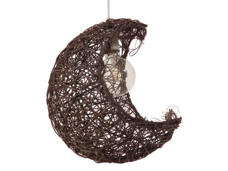 GLOBOSTAR® CRESCENT 01330 Vintage Κρεμαστό Φωτιστικό Οροφής με Ντουί 1 x E27 AC 220-240V IP20 - Καφέ - Μ30 x Π20 x Υ35cm