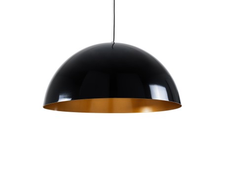 GLOBOSTAR® LUNE 01342 Μοντέρνο Κρεμαστό Φωτιστικό Οροφής με Ντουί 1 x E27 AC 220-240V IP20 - Μαύρο & Χρυσό - Μ60 x Π60 x Υ30cm