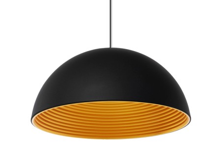 GLOBOSTAR® MEDEA 01344 Μοντέρνο Κρεμαστό Φωτιστικό Οροφής με Ντουί 1 x E27 AC 220-240V IP20 - Μαύρο & Χρυσό - Μ60 x Π60 x Υ30cm