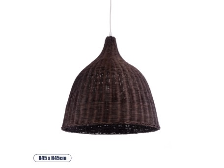 GLOBOSTAR® BAHAMAS 01368 Boho Κρεμαστό Φωτιστικό Οροφής με Ντουί 1 x E27 AC 220-240V IP20 - Καφέ - Μ45 x Π45 x Υ45cm