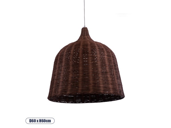 GLOBOSTAR® BAHAMAS 01369 Boho Κρεμαστό Φωτιστικό Οροφής με Ντουί 1 x E27 AC 220-240V IP20 - Καφέ - Μ60 x Π60 x Υ60cm