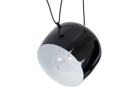 GLOBOSTAR® JASPER 01373 Μοντέρνο Κρεμαστό Φωτιστικό Οροφής με Ντουί 1 x E27 AC 220-240V IP20 - Μαύρο & Λευκό - Μ26.5 x Π26.5 x Υ20.5cm