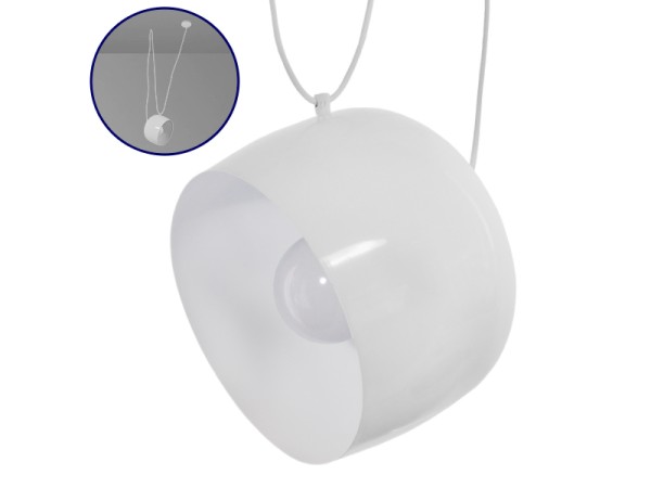 GLOBOSTAR® JASPER 01374 Μοντέρνο Κρεμαστό Φωτιστικό Οροφής με Ντουί 1 x E27 AC 220-240V IP20 - Λευκό - Μ25 x Π25 x Υ22cm