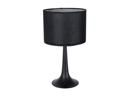 GLOBOSTAR® AMBROSIA 01394 Μοντέρνο Επιτραπέζιο Φωτιστικό Πορτατίφ με Ντουί 1 x E27 AC 220-240V IP20 - Μαύρο - Μ25 x Π25 x Υ46cm