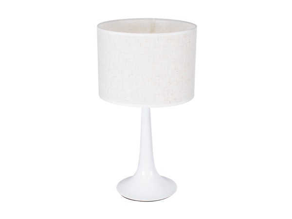 GLOBOSTAR® AMBROSIA 01395 Μοντέρνο Επιτραπέζιο Φωτιστικό Πορτατίφ με Ντουί 1 x E27 AC 220-240V IP20 - Λευκό - Μ25 x Π25 x Υ46cm