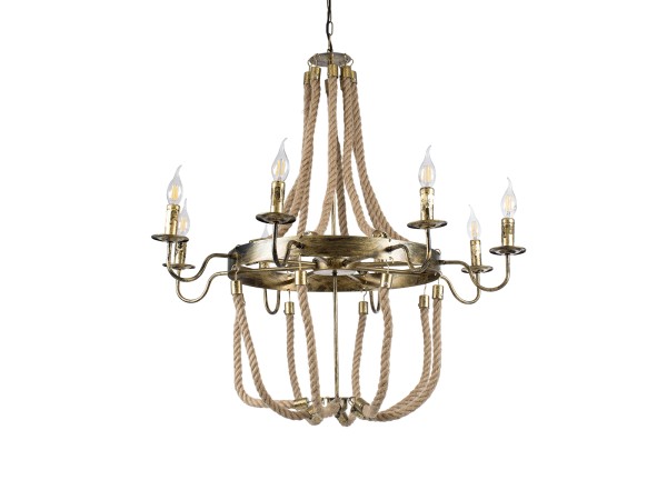 GLOBOSTAR® VICTORIAN 01405 Vintage Κρεμαστό Φωτιστικό Οροφής με Ντουί 8 x E14 AC 220-240V IP20 - Μπρούτζινο Εφέ Σκουριάς & Μπεζ - Μ87 x Π87 x Υ80cm GLOBOSTAR® VICTORIAN 01405 Vintage Κρεμαστό Φωτιστικό Οροφής με Ντουί 8 x E14 AC 220-240V IP20 - Μπρούτζινο Εφέ Σκουριάς & Μπεζ - Μ87 x Π87 x Υ80cm