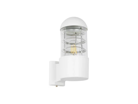 GLOBOSTAR® NEWI 01418 Μοντέρνο Φωτιστικό Τοίχου - Απλίκα με Ντουί 1 x E27 AC 220-240V IP20 - Λευκό - Μ11 x Π17 x Υ25cm