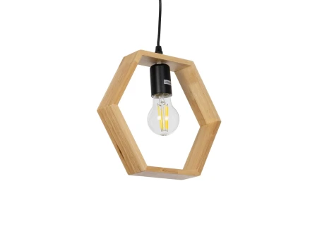 GLOBOSTAR® ELISE 01429 Μοντέρνο Κρεμαστό Φωτιστικό Οροφής με Ντουί 1 x E27 AC 220-240V IP20 - Μπεζ & Μαύρο - Μ26 x Π8 x Υ25cm