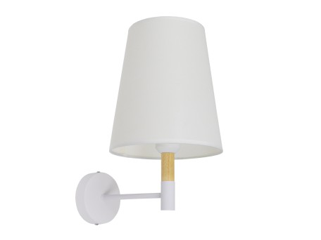 GLOBOSTAR® LYDFORD 01433 Μοντέρνο Φωτιστικό Τοίχου - Απλίκα με Ντουί 1 x E27 AC 220-240V IP20 - Λευκό & Μπέζ - Μ20 x Π28 x Υ36cm