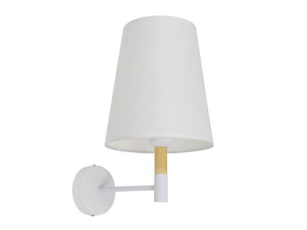 GLOBOSTAR® LYDFORD 01433 Μοντέρνο Φωτιστικό Τοίχου - Απλίκα με Ντουί 1 x E27 AC 220-240V IP20 - Λευκό & Μπέζ - Μ20 x Π28 x Υ36cm