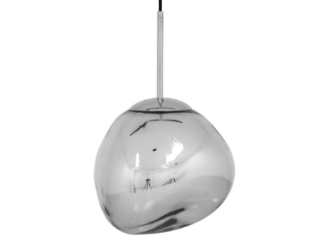 GLOBOSTAR® DIXAR 01460 Μοντέρνο Κρεμαστό Φωτιστικό Οροφής με Ντουί 1 x E27 AC 220-240V IP20 - Ασημί - Μ28 x Π28 x Υ40cm