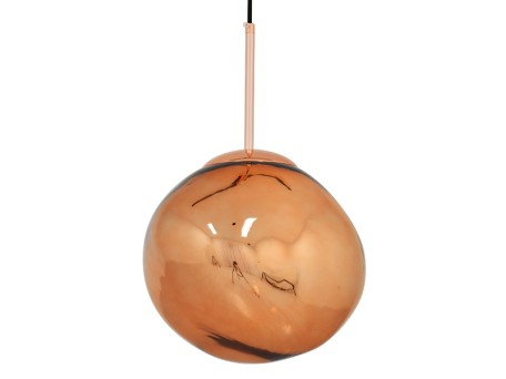 GLOBOSTAR® DIXAR 01461 Μοντέρνο Κρεμαστό Φωτιστικό Οροφής με Ντουί 1 x E27 AC 220-240V IP20 - Χάλκινο - Μ28 x Π28 x Υ40cm