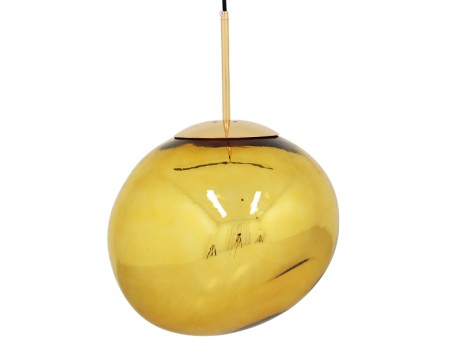 GLOBOSTAR® DIXAR 01466 Μοντέρνο Κρεμαστό Φωτιστικό Οροφής με Ντουί 1 x E27 AC 220-240V IP20 - Χρυσό - Μ36 x Π36 x Υ45cm