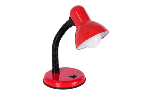 GLOBOSTAR® STUDENT 01535 Μοντέρνο Επιτραπέζιο Φωτιστικό Πορτατίφ με Ντουί 1 x E27 AC 220-240V IP20 - Κόκκινο & Μαύρο - Μ12 x Π12 x Υ32cm