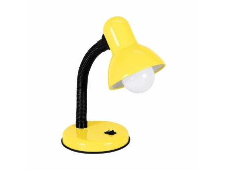GLOBOSTAR® STUDENT 01536 Μοντέρνο Επιτραπέζιο Φωτιστικό Πορτατίφ με Ντουί 1 x E27 AC 220-240V IP20 - Κίτρινο & Μαύρο - Μ12 x Π12 x Υ32cm