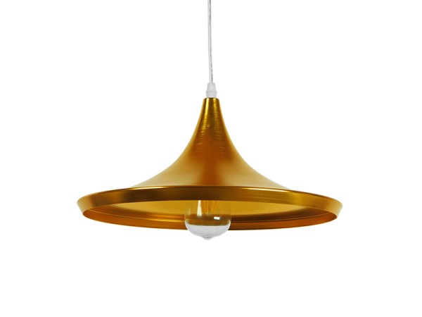 GLOBOSTAR® SHANGHAI 01545 Μοντέρνο Κρεμαστό Φωτιστικό Οροφής με Ντουί 1 x E27 AC 220-240V IP20 - Χρυσό - Μ37 x Π37 x Υ20cm