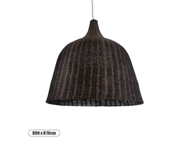 GLOBOSTAR® BAHAMAS 01569 Boho Κρεμαστό Φωτιστικό Οροφής με Ντουί 1 x E27 AC 220-240V IP20 - Καφέ - Μ90 x Π90 x Y90cm