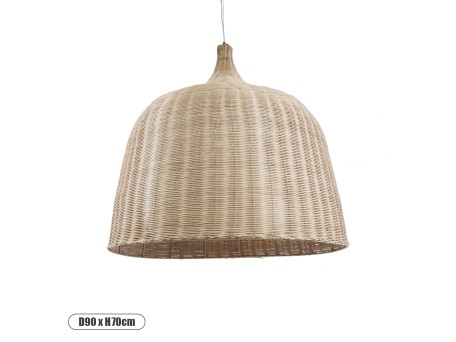 GLOBOSTAR® BAHAMAS 01570 Boho Κρεμαστό Φωτιστικό Οροφής με Ντουί 1 x E27 AC 220-240V IP20 - Μπεζ - Μ90 x Π90 x Y70cm