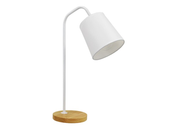 GLOBOSTAR® RIBBON 01574 Μοντέρνο Επιτραπέζιο Φωτιστικό Πορτατίφ με Ντουί 1 x E27 AC 220-240V IP20 - Λευκό & Μπεζ - Μ15 x Π30 x Υ49cm