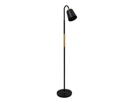 GLOBOSTAR® RIBBON 01585 Μοντέρνο Επιδαπέδιο Φωτιστικό με Ντουί 1 x E27 AC 220-240V IP20 - Μαύρο & Μπεζ - Μ13 x Π13 x Υ164cm