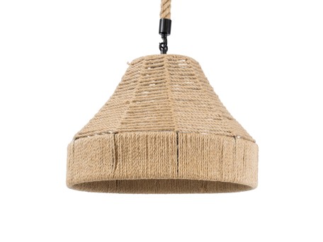 GLOBOSTAR® DOGMA 01609 Boho Κρεμαστό Φωτιστικό Οροφής με Ντουί 1 x E27 AC 220-240V IP20 - Μπεζ - Μ38 x Π38 x Υ28cm