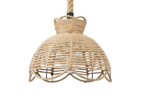 GLOBOSTAR® VENIER 01610 Boho Κρεμαστό Φωτιστικό Οροφής με Ντουί 1 x E27 AC 220-240V IP20 - Μπεζ - Μ35 x Π35 x Y26cm