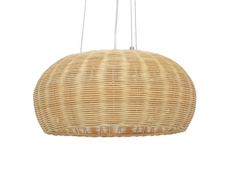 GLOBOSTAR® DE LA MER 01624 Boho Κρεμαστό Φωτιστικό Οροφής με Ντουί 3 x E27 AC 220-240V IP20 - Μπεζ - Μ45 x Π45 x Υ24cm