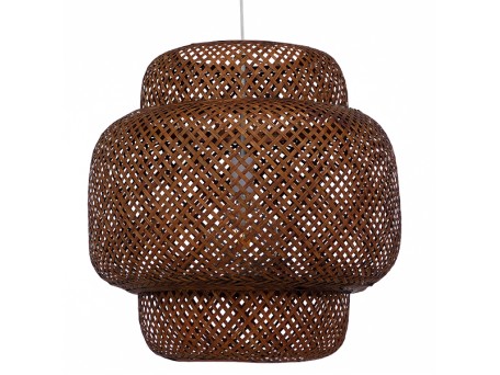 GLOBOSTAR® MALDIVES 01658 Boho Κρεμαστό Φωτιστικό Οροφής με Ντουί 1 x E27 AC 220-240V IP20 - Καφέ - Μ56 x Π56 x Υ54cm